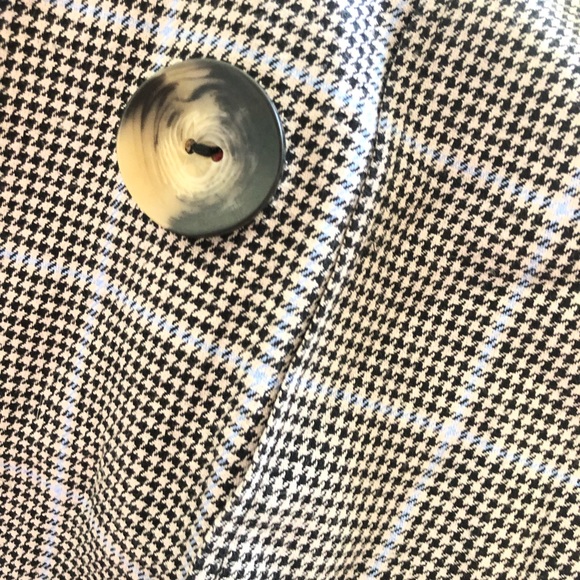 Zara Longline Check Houndstooth Plaid Double Breasted Coat NWT - Picture 5 of 6